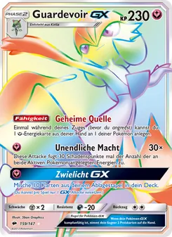 Karte Guardevoir GX aus Nacht in Flammen, Nummer 159/147