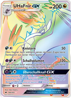Karte UHaFnir GX aus Nacht in Flammen, Nummer 160/147