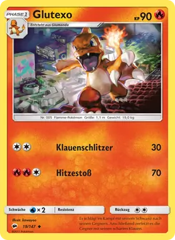 Karte Glutexo aus Nacht in Flammen, Nummer 19/147