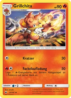Karte Grillchita aus Nacht in Flammen, Nummer 23/147