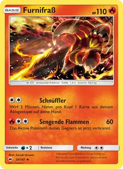 Karte Furnifraß aus Nacht in Flammen, Nummer 24/147