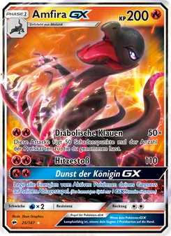 Karte Amfira GX aus Nacht in Flammen, Nummer 25/147