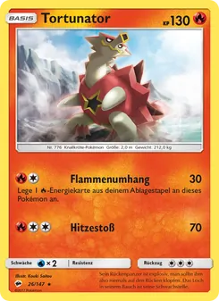 Karte Tortunator aus Nacht in Flammen, Nummer 26/147