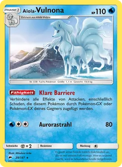 Karte Alola Vulnona aus Nacht in Flammen, Nummer 28/147