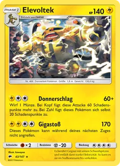 Karte Elevoltek aus Nacht in Flammen, Nummer 43/147