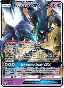 Karte Necrozma GX aus Nacht in Flammen, Nummer 63/147