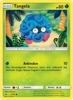 Karte Tangela aus Nacht in Flammen, Nummer 7/147