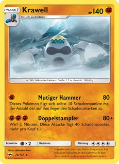 Karte Krawell aus Nacht in Flammen, Nummer 74/147