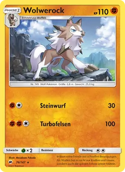 Karte Wolwerock aus Nacht in Flammen, Nummer 76/147