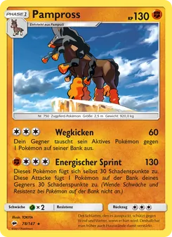 Karte Pampross aus Nacht in Flammen, Nummer 78/147