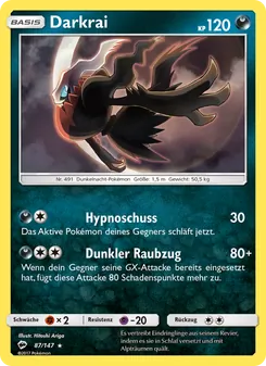 Karte Darkrai aus Nacht in Flammen, Nummer 87/147