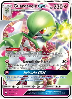 Karte Guardevoir GX aus Nacht in Flammen, Nummer 93/147