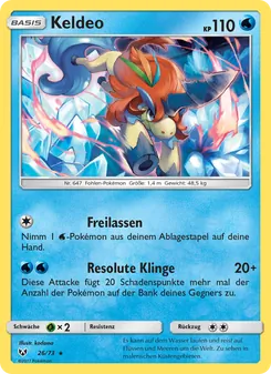 Karte Keldeo aus Schimmernde Legenden, Nummer 26/73