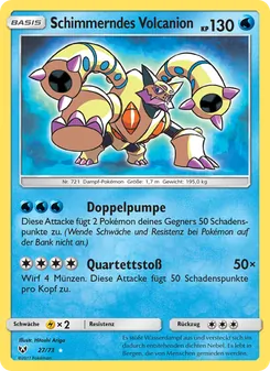 Karte Schimmerndes Volcanion aus Schimmernde Legenden, Nummer 27/73