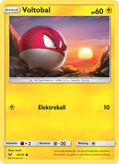 Karte Voltobal aus Schimmernde Legenden, Nummer 30/73