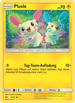 Karte Plusle aus Schimmernde Legenden, Nummer 33/73