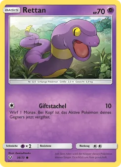 Karte Rettan aus Schimmernde Legenden, Nummer 36/73