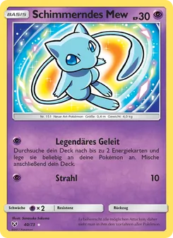 Karte Schimmerndes Mew aus Schimmernde Legenden, Nummer 40/73