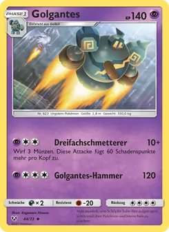 Karte Golgantes aus Schimmernde Legenden, Nummer 44/73