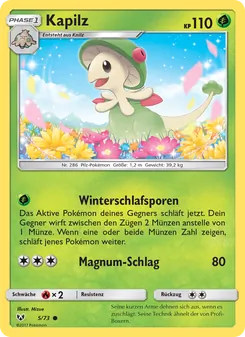 Karte Kapilz aus Schimmernde Legenden, Nummer 5/73
