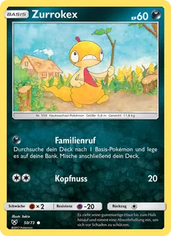 Karte Zurrokex aus Schimmernde Legenden, Nummer 50/73
