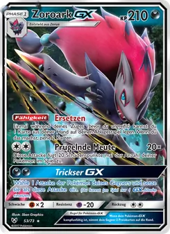 Karte Zoroark GX aus Schimmernde Legenden, Nummer 53/73