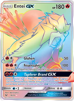 Karte Entei GX aus Schimmernde Legenden, Nummer 74/73