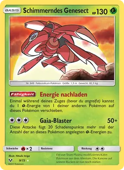 Karte Schimmerndes Genesect aus Schimmernde Legenden, Nummer 9/73