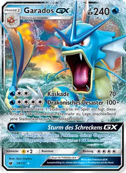 Karte Garados GX aus Aufziehen der Sturmröte, Nummer 18/111