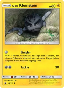 Karte Alola-Kleinstein aus Aufziehen der Sturmröte, Nummer 32/111
