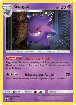 Karte Gengar aus Aufziehen der Sturmröte, Nummer 38/111