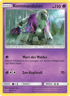 Karte Kommandutan aus Aufziehen der Sturmröte, Nummer 48/111