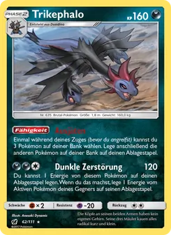 Karte Trikephalo aus Aufziehen der Sturmröte, Nummer 62/111