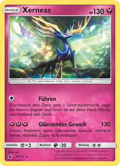Karte Xerneas aus Aufziehen der Sturmröte, Nummer 73/111