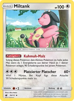Karte Miltank aus Aufziehen der Sturmröte, Nummer 78/111