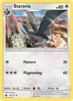 Karte Staravia aus Aufziehen der Sturmröte, Nummer 82/111