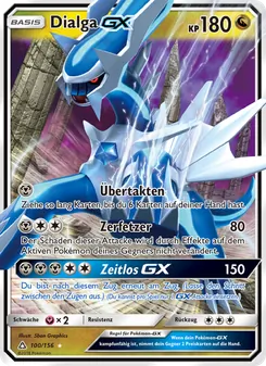 Karte Dialga GX aus Ultra-Prisma, Nummer 100/156