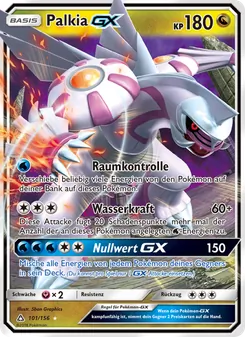 Karte Palkia GX aus Ultra-Prisma, Nummer 101/156