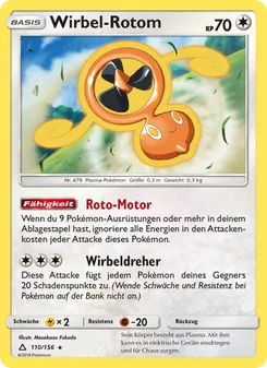 Karte Wirbel-Rotom aus Ultra-Prisma, Nummer 110/156