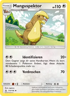 Karte Manguspektor aus Ultra-Prisma, Nummer 113/156
