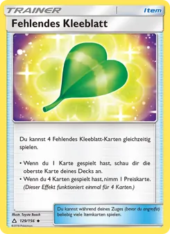 Karte Fehlendes Kleeblatt aus Ultra-Prisma, Nummer 129/156
