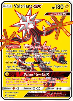 Karte Voltriant GX aus Ultra-Prisma, Nummer 142/156