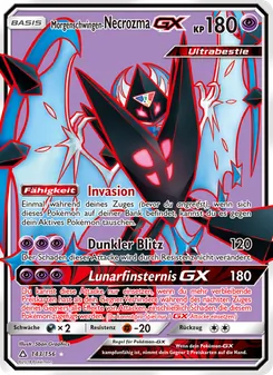 Karte Morgenschwingen-Necrozma GX aus Ultra-Prisma, Nummer 143/156