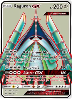 Karte Kaguron GX aus Ultra-Prisma, Nummer 144/156