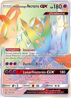Karte Morgenschwingen-Necrozma GX aus Ultra-Prisma, Nummer 161/156