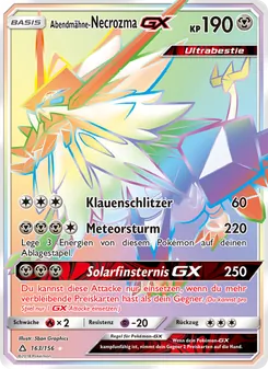 Karte Abendmähne-Necrozma GX aus Ultra-Prisma, Nummer 163/156