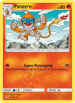 Karte Panpyro aus Ultra-Prisma, Nummer 22/156