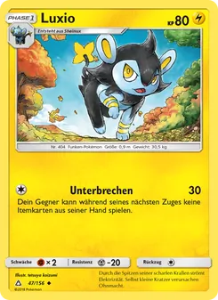 Karte Luxio aus Ultra-Prisma, Nummer 47/156