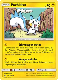 Karte Pachirisu aus Ultra-Prisma, Nummer 49/156