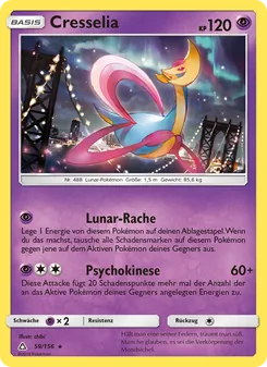 Karte Cresselia aus Ultra-Prisma, Nummer 59/156